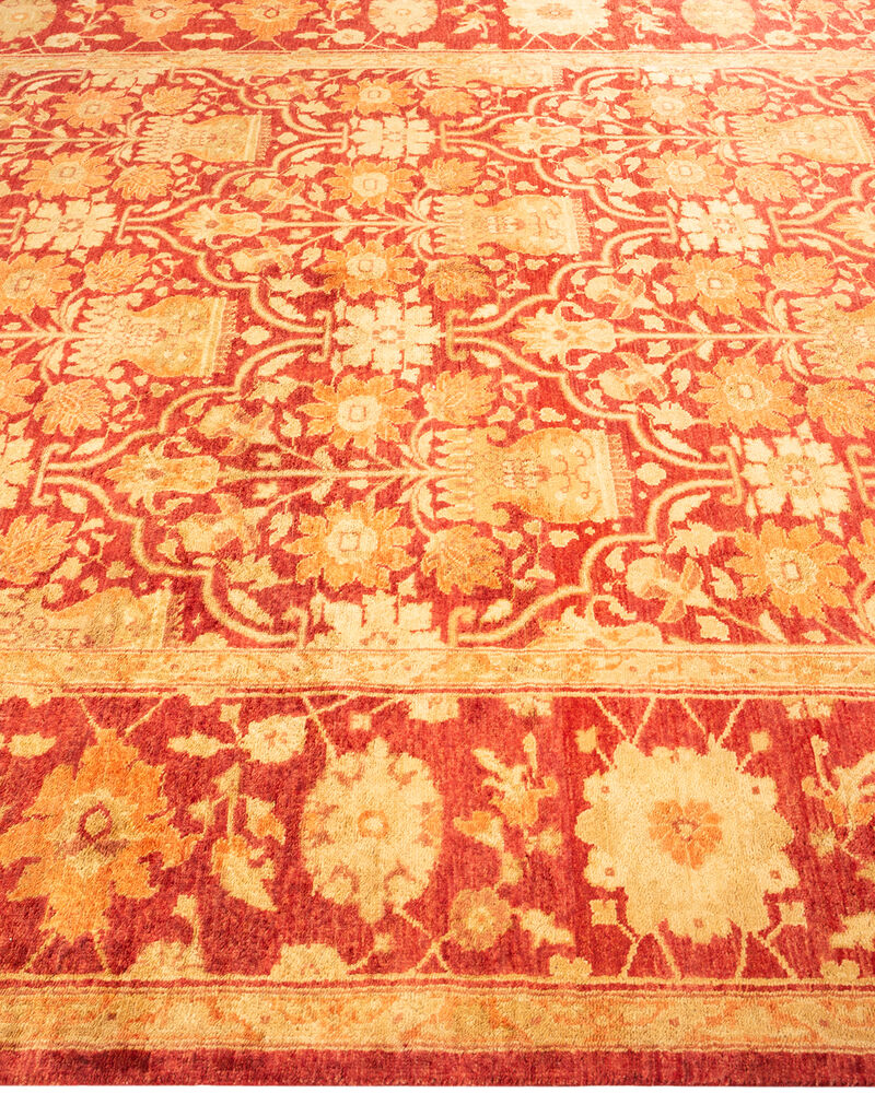 Eclectic, One-of-a-Kind Hand-Knotted Area Rug  - Red, 6' 1" x 15' 5"