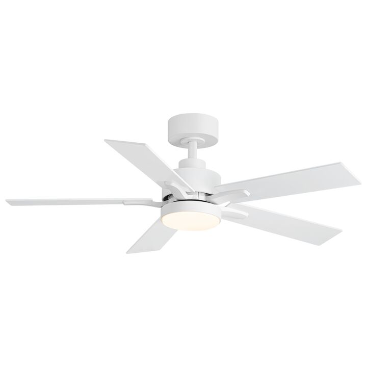 Breezary 42 In LED Ceiling Fan with Light, 5 Blade Fan, 3 CCT Color Temp, 6 Speed Remote,High Airflow Modern Ceiling Fan
