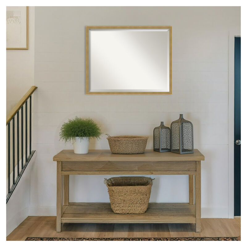 Incline Beveled Wood Framed Wall Mirror image number 5