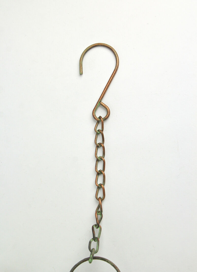 78 Inch Aged Copper Metal Rain Chain Decorative Bird Patio Decor Garden Accent image number 2