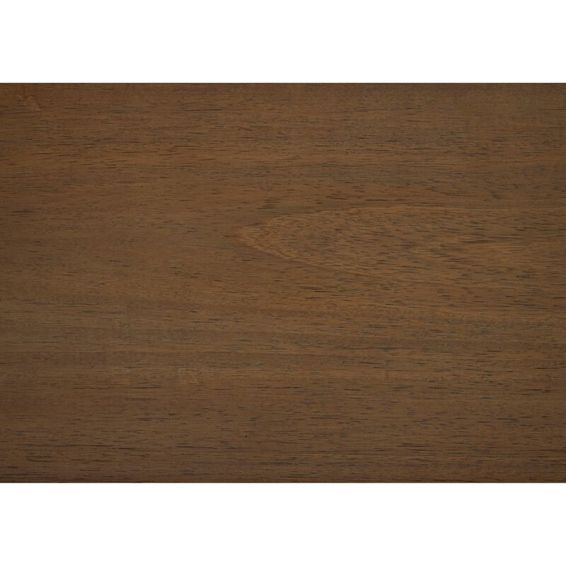 Evi Tall Dresser Chest, 5 Drawers, Brushed Rich Brown, Brass Pulls