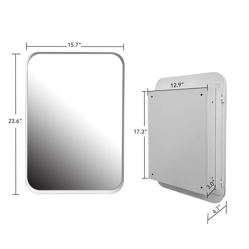 ELEMENT ACE Recessed Medicine Cabinet with Adjustable Shelves and Mirror image number 2