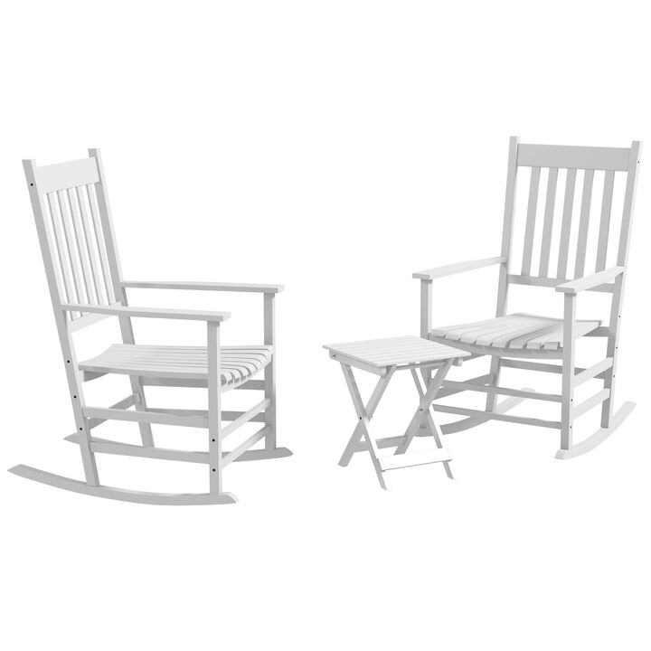 Hivvago 2-Piece Outdoor Rocking Chair Set with Side Table