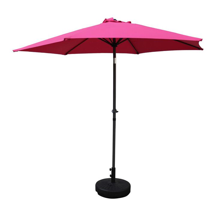 International Caravan St. Kitts Aluminum 9-foot Patio Umbrella, Bery Berry
