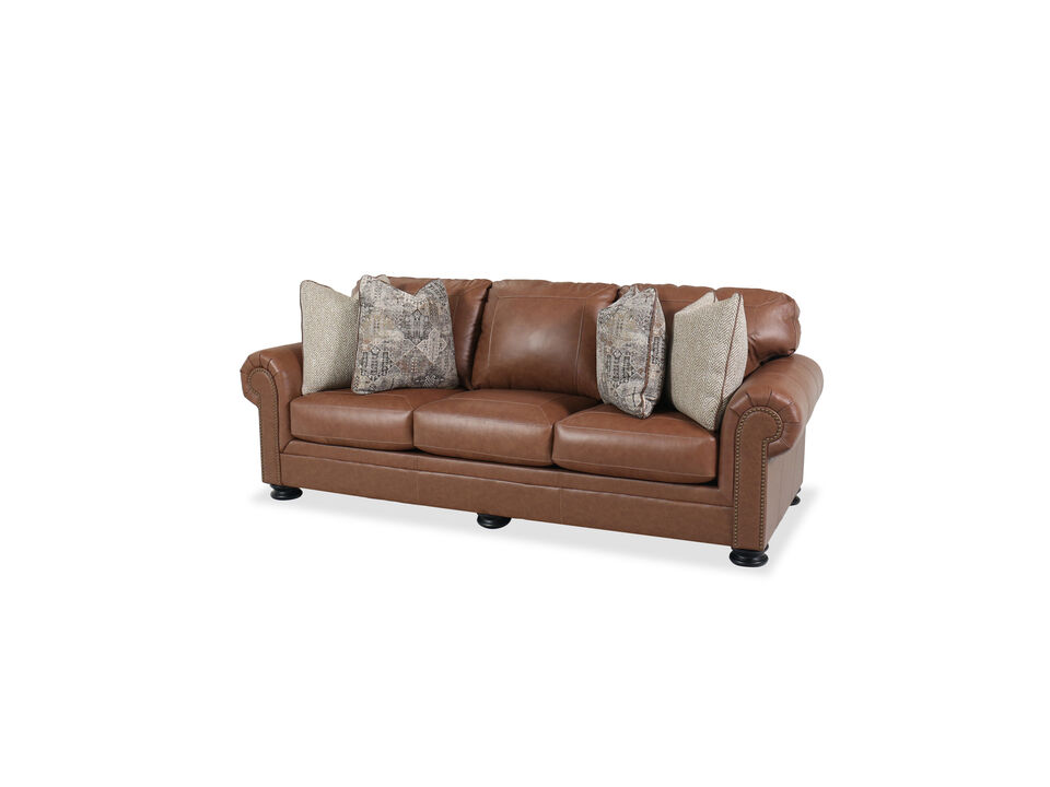 Carianna Leather Sofa, Brown