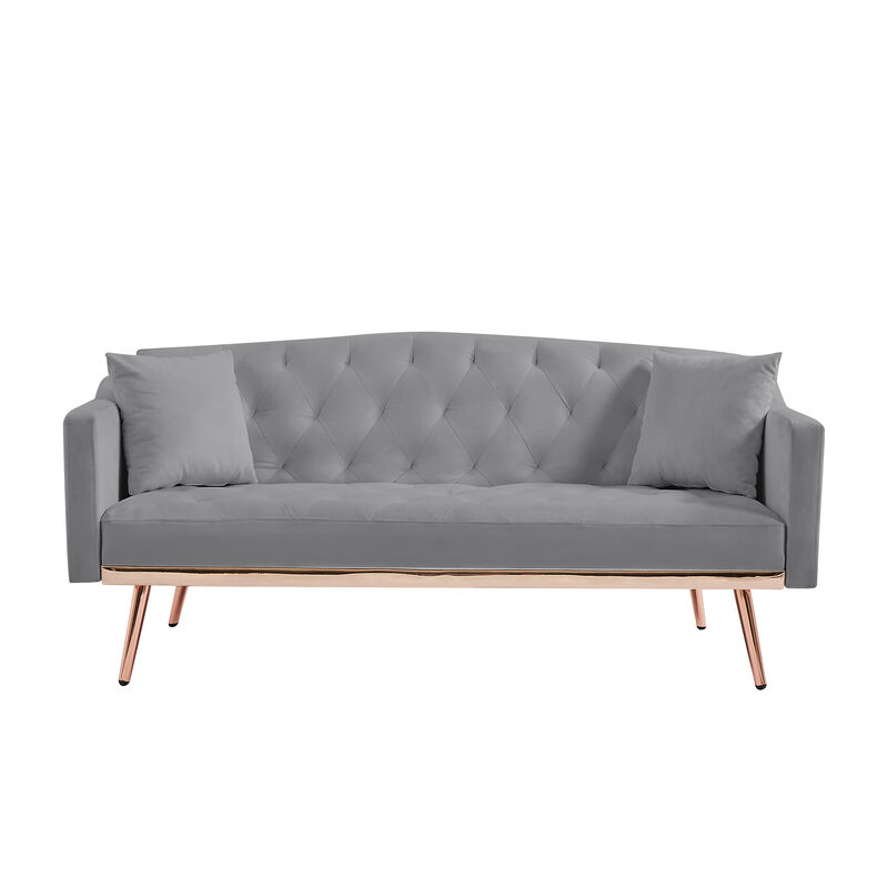 Velvet Sofa Bed - Comfortable and Stylish Convertible Couch for Small Spaces Sleeper Sofa image number 4