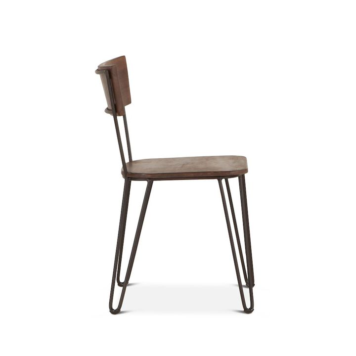 World Interiors Grandby Acacia Wood Walnut Dining Chairs