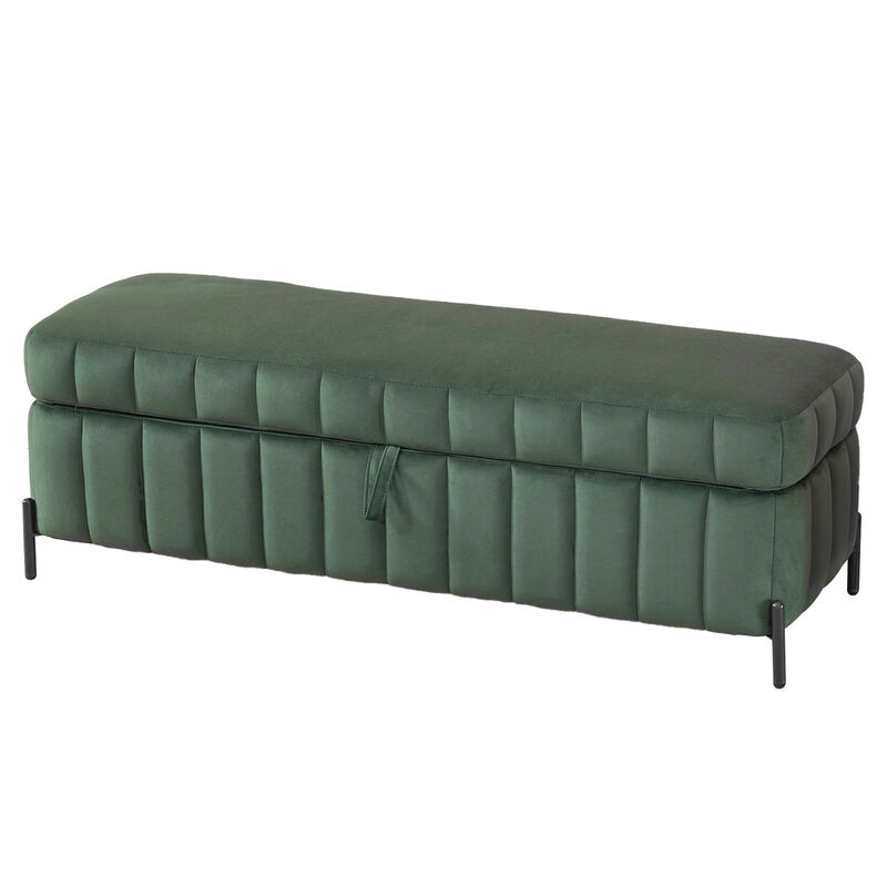 Merax Multi-Functional Velvet Storage Soft Bench