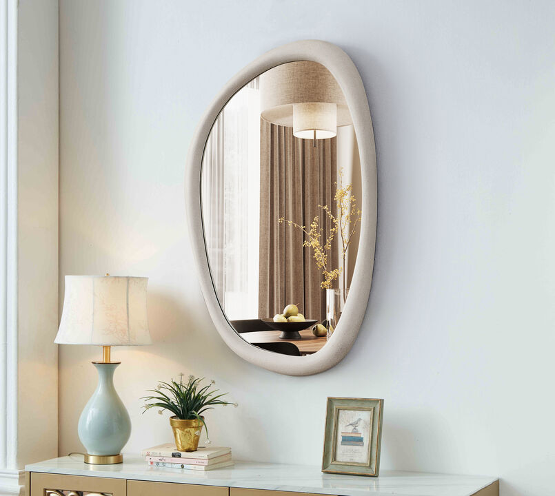 Meridian Furniture Holland White Polyresin Mirror