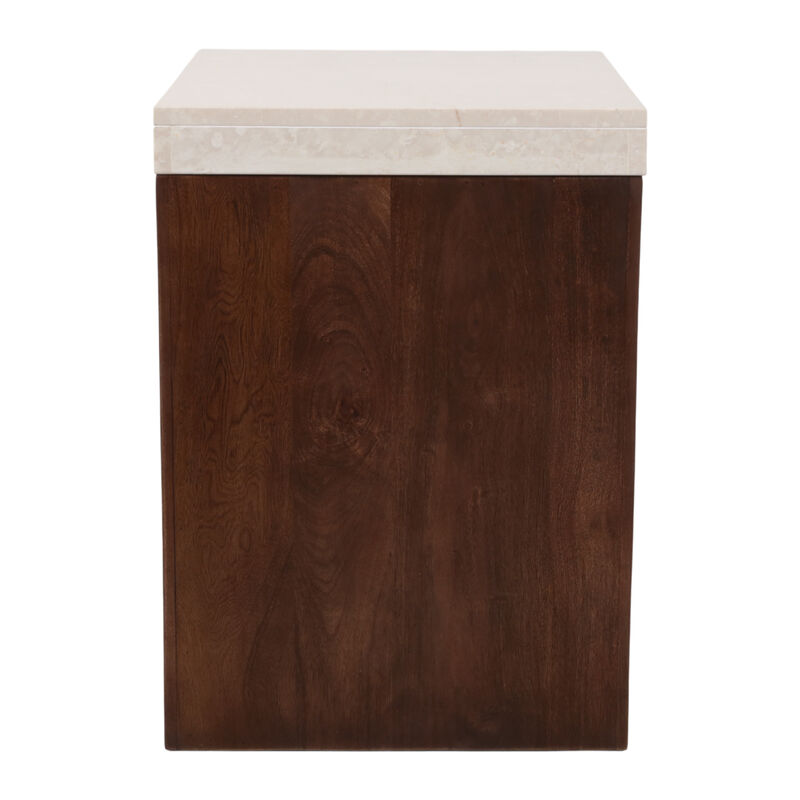 Marble Top Side Table with Shelf image number 3