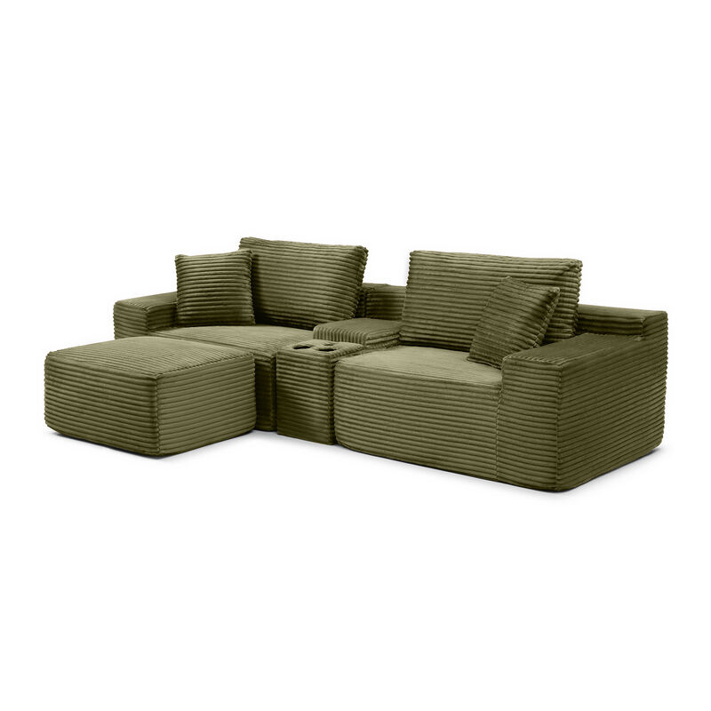 Snogla Sectional Sofa with Cup Holders image number 6
