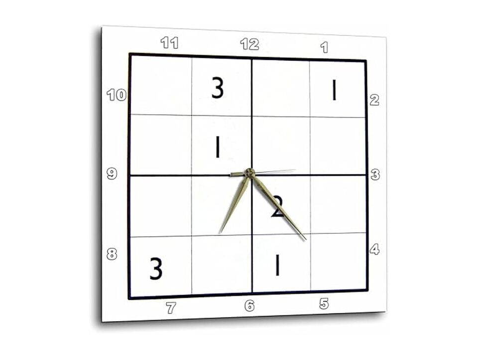 Sudoku Wall Clock 10 Inch Home Decor