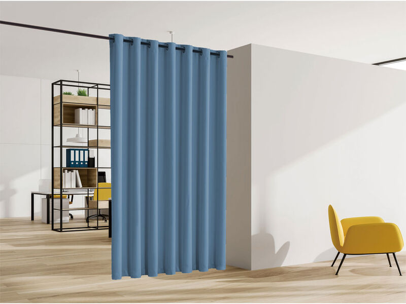 Legacy Decor Room Divider Curtain Heavyweight Blackout Premium Fabric Thermal Insulated 48"W X 84" Tall image number 3
