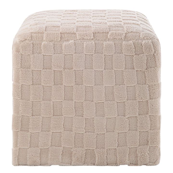 Renwil Jenkins Ottoman In Cream Color