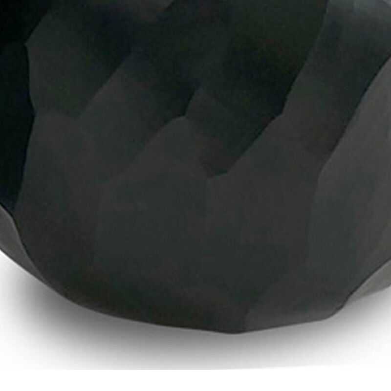 Fory Decorative Vase, Glass Frame, Narrow Mouth, Black Finish, 7 Inch - Benzara