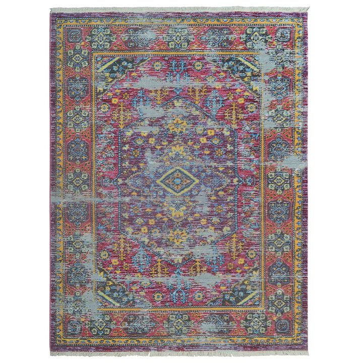 RUGSOTIC CARPETS MACHINE MADE POLYESTER AREA RUGS  - Rectangle Shape, Classic Oriental Traditional  Design, Low Pile Machine Made Area Rugs (M00060)
