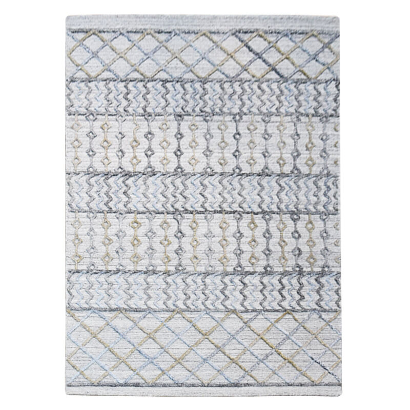 RUGSOTIC CARPETS HAND WOVEN FLAT WEAVE KILIM POLYESTER ECO-FRIENDLY AREA RUGS  - Geometric Modern Design, Low Pile  Handmade Area Rugs (DP0009) image number 0