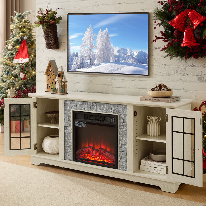 Slukun Electric Fireplace TV Stand image number 2