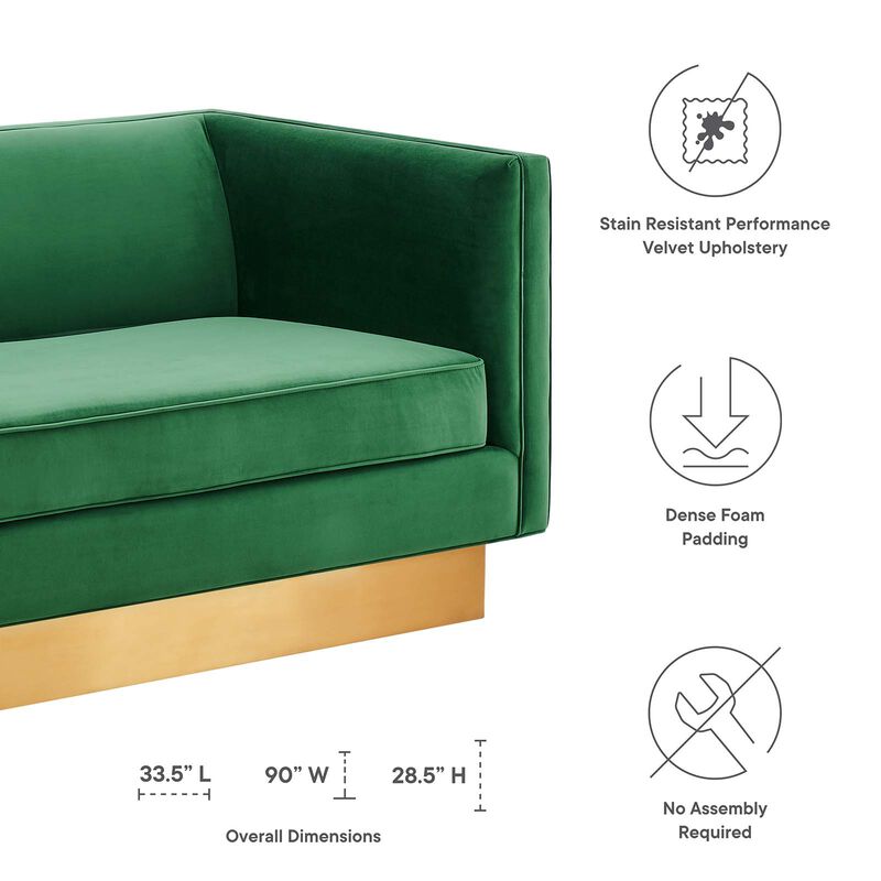 Eminence Upholstered Performance Velvet Sofa image number 3