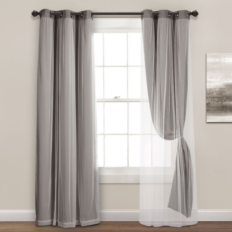 Lush Décor Grommet Sheer Panels With Insulated Blackout Lining image number 4