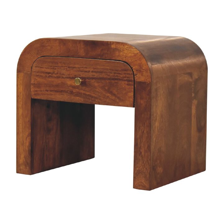 Artisan Furniture Darcy 1 Drawer Chestnut Solid Wood Nightstand