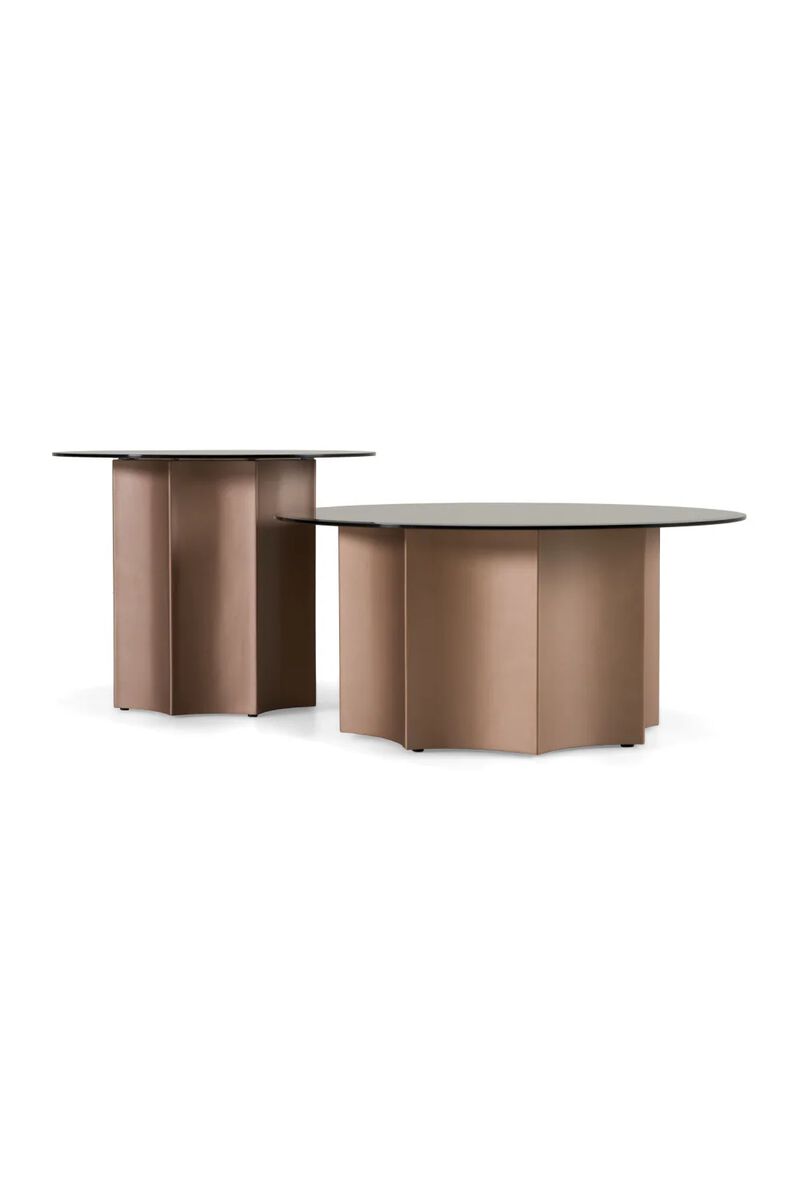 Black Glass Nesting Coffee Tables (2) | OROA Modern Ingram image number 0