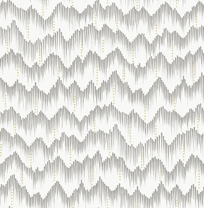 Holmby Grey Brushstroke Zigzag Wallpaper