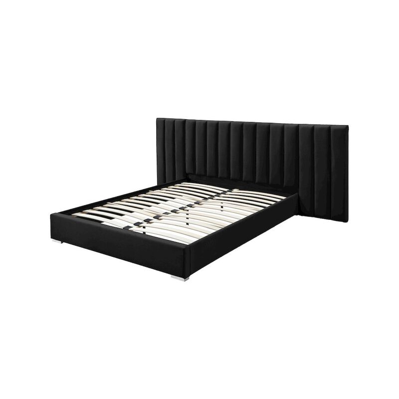 Meridian Furniture Pablo Black Velvet King Bed