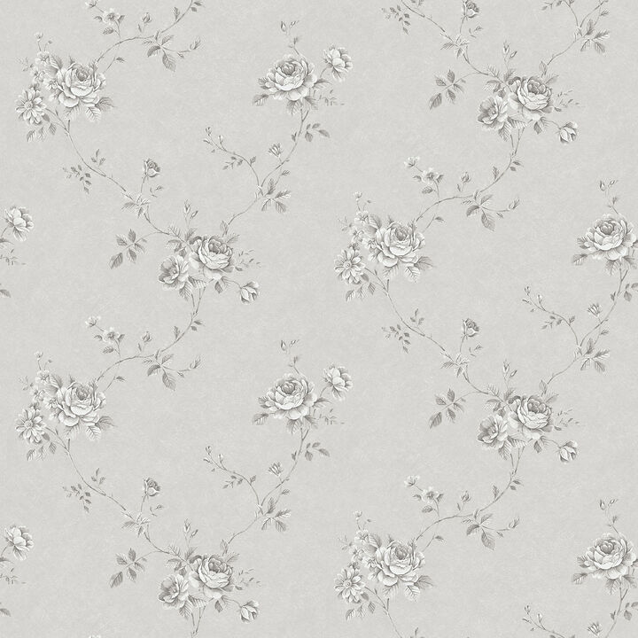 Palazzo Turquoise Floral Silver Grey Wallpaper G67631