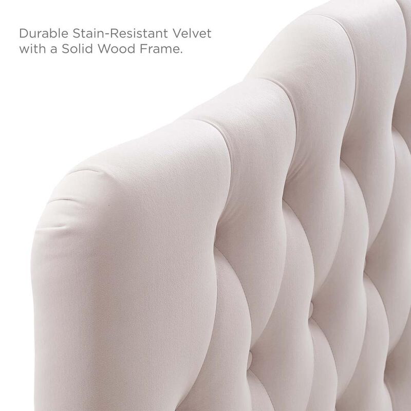 Annabel King Diamond Tufted Performance Velvet Headboard image number 4