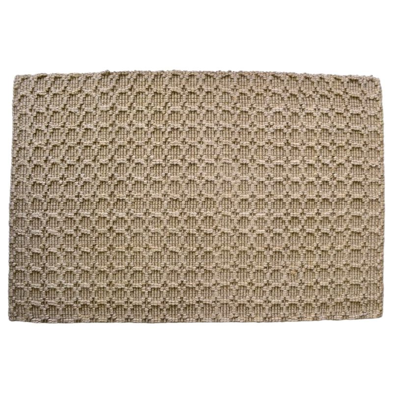 HomeRoots Jute Geometric Hand Woven Area Rug image number 0