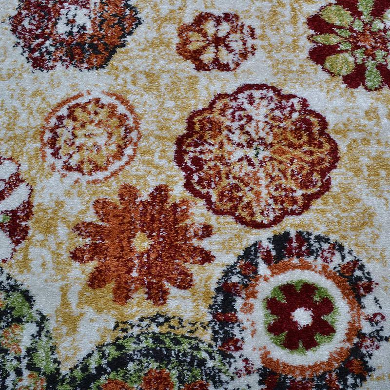 RUGSOTIC CARPETS MACHINE MADE HEATSET POLYPROPYLENE AREA RUGS - Rectangle Shape, Floral Modern Design, Midium Pile Machine Made Area Rugs for Living Room, Bed Room (M00055) image number 3