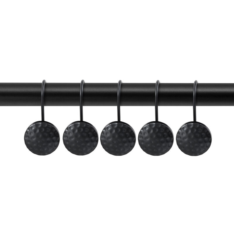12-Piece Resistant Metal Shower Curtain Hooks image number 6