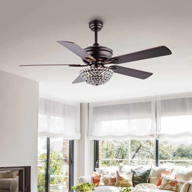 Cammy 3-Light Traditional Transitional Iron LED CEILING FAN