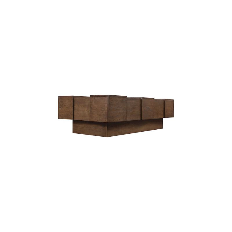 Meridian Furniture Anzio Brown Oak Veneer Coffee Table