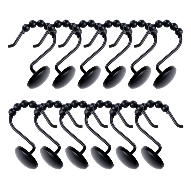 Utopia Alley Rust-Resistant Metal Shower Curtain Hooks, Smooth Glide S-Hooks with Ball End - Set of 12 image number 4