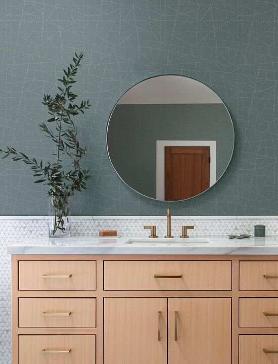 Alcott Slate Dotted Wallpaper