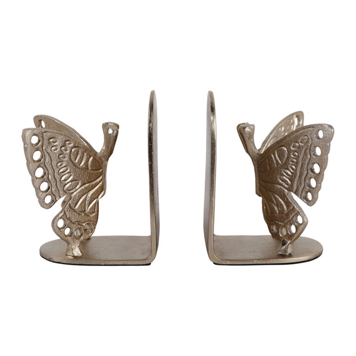 S/2 6" Butterfly Bookends