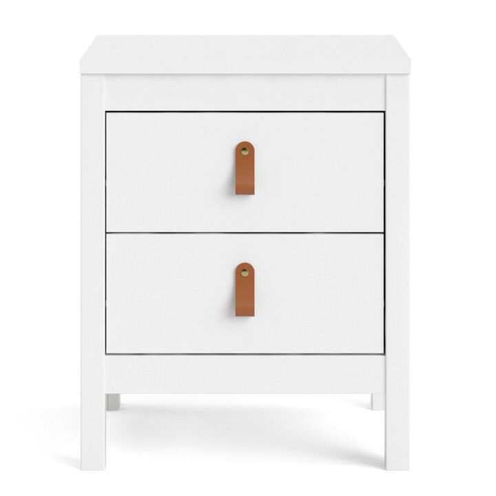 Tvilum Madrid 2 Drawer Nightstand, White