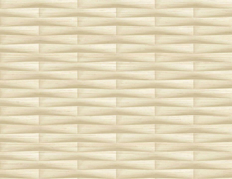 Gator Wheat Geometric Stripe Wallpaper