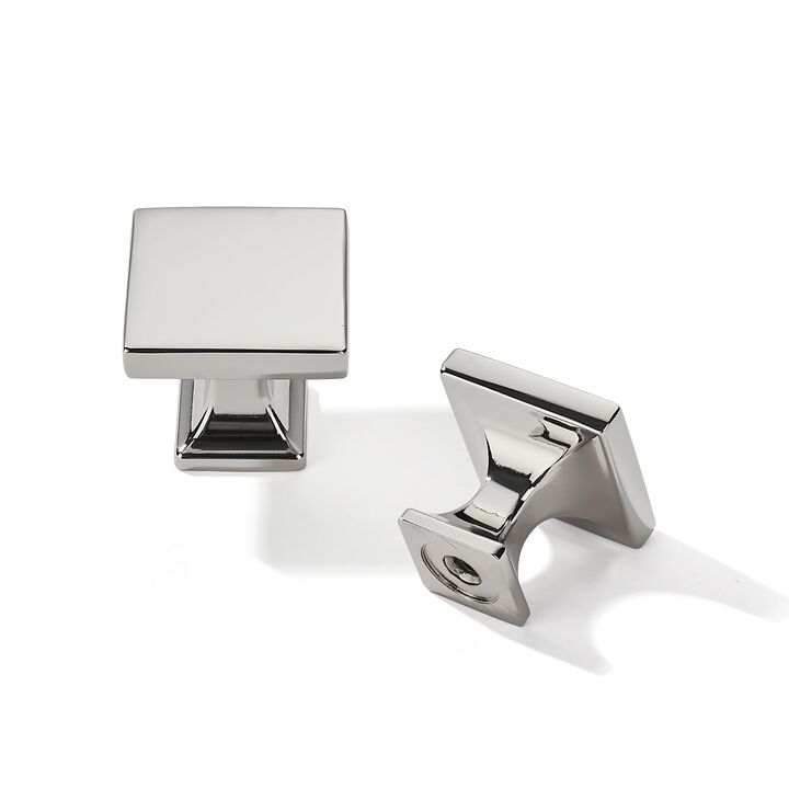 khtumeware Polished Chrome Cabinet Knobs 10 Pack Drawer Square Knobs for Cabinets and Drawers Cabinet Hardware Kitchen Cabinet K