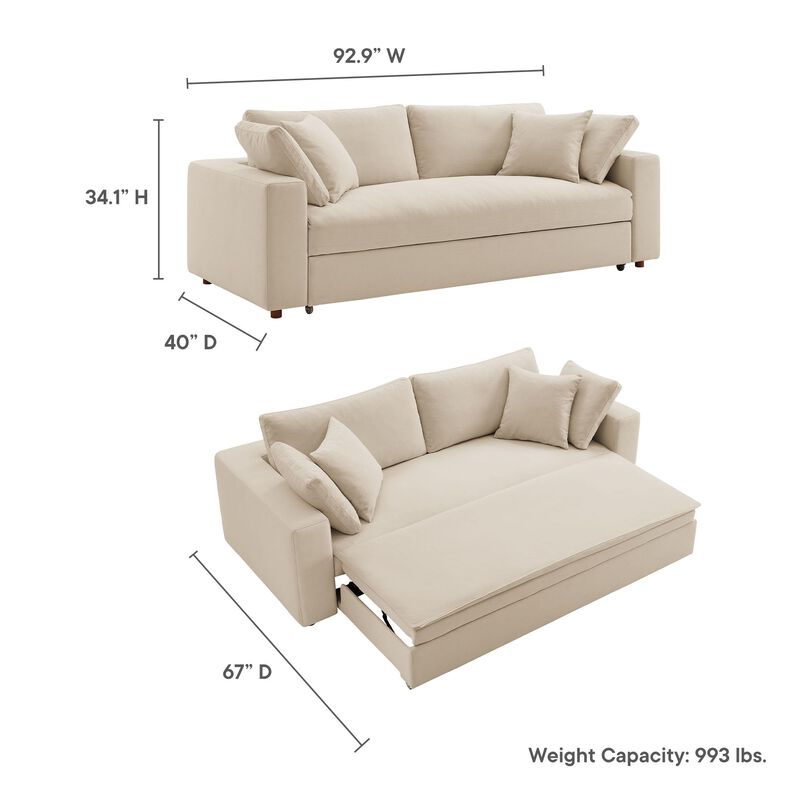Commix Down Filled Overstuffed Sleeper Sofa image number 2