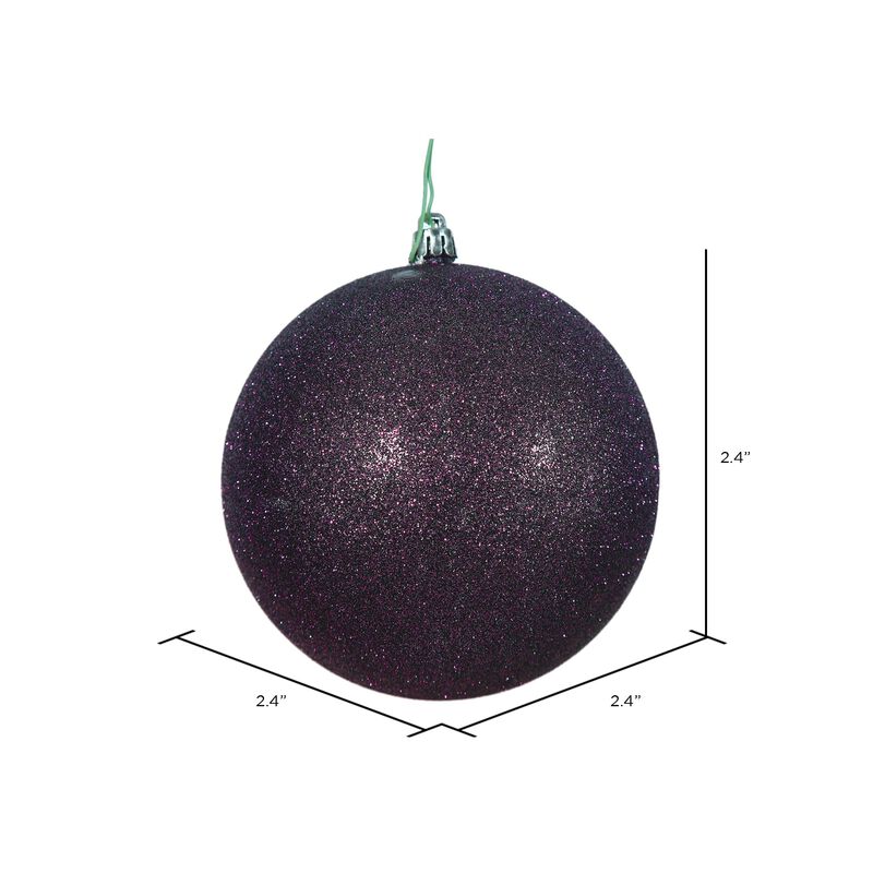 Vickerman Plum Glitter Ball 24/Bag - image number 1