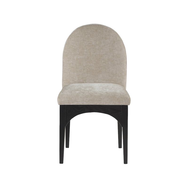 Meridian Furniture Waldorf Beige Chenille Fabric Dining Chair