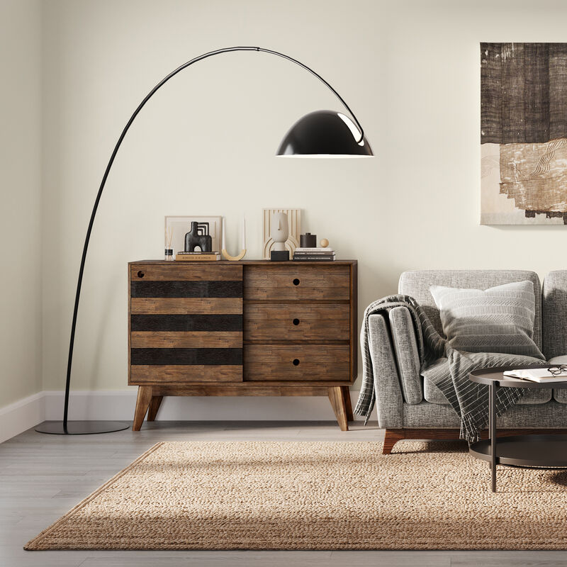 Clarkson SOLID ACACIA WOOD 48 inch Wide Mid Century Medium Storage in Rustic Natural Aged Brown