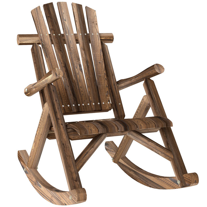 Hivvago Outdoor Adirondack Rocking Chair for Backyard