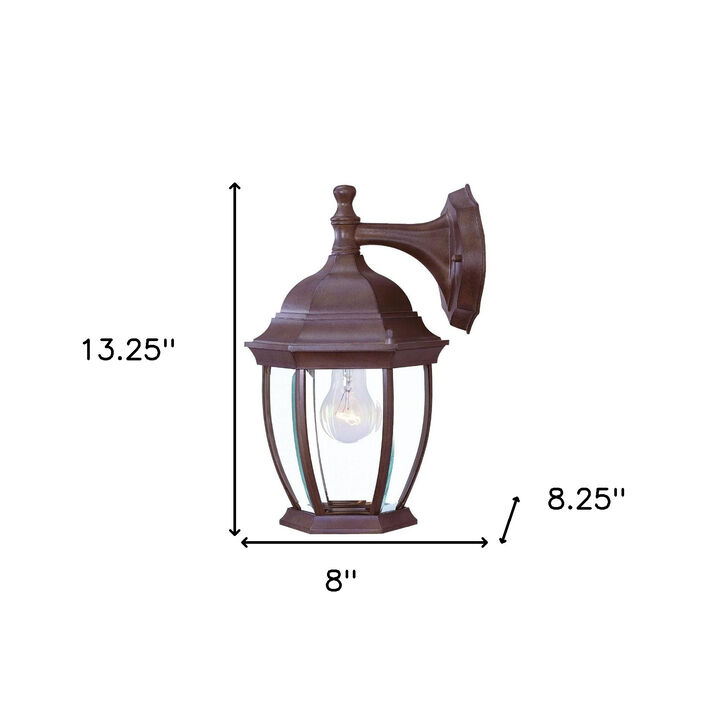 Classic Wide Hanging Lantern Wall Light – Outdoor Fixture for Front Porch