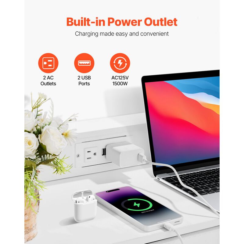 9 Drawer Dresser Tall Fabric Drawer Dresser with Bin LED & Outlet