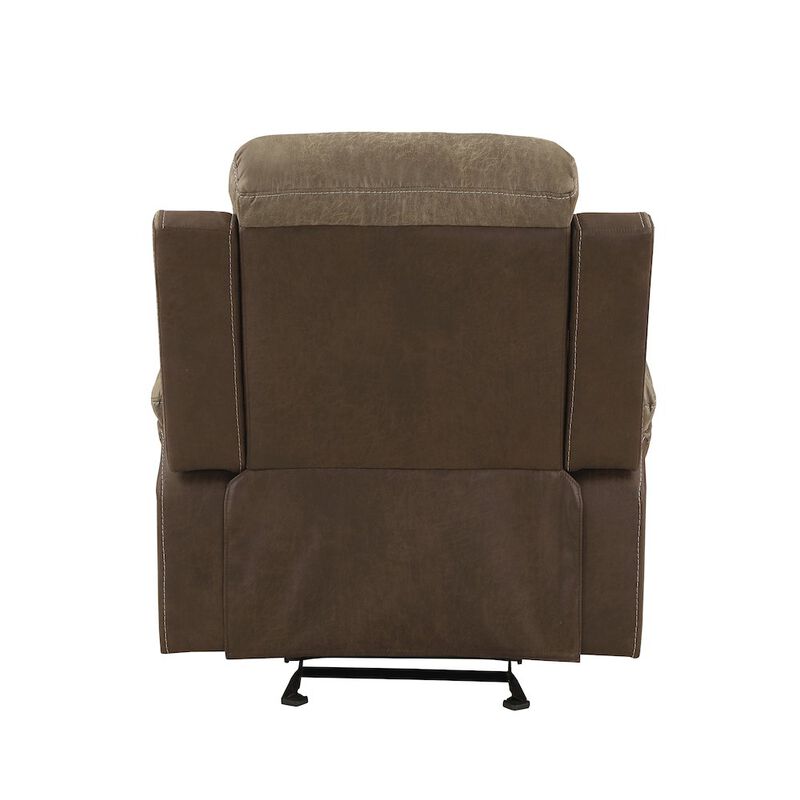 Lexicon Glendale Microfiber Glider Reclining Chair In Brown