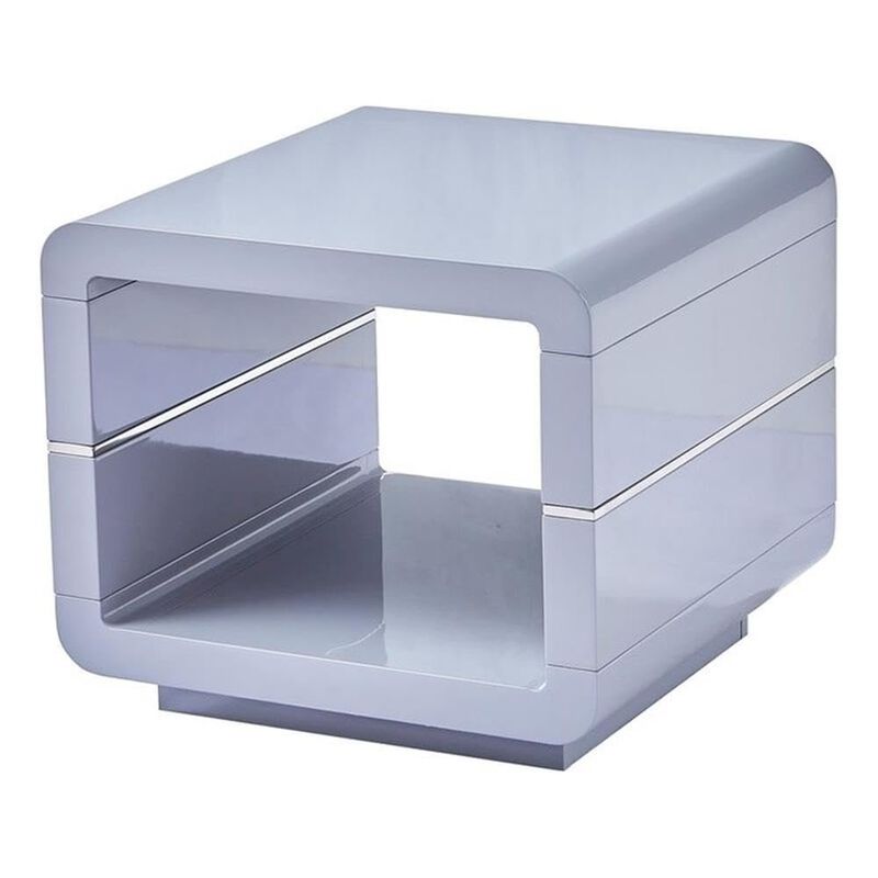 Sinlge End Table in Light Gray